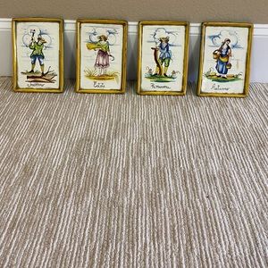 Italian Seasonal Pottery Tiles